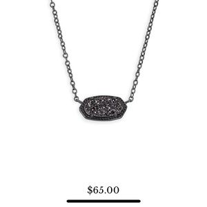 Elisa pendent necklace in black drusy